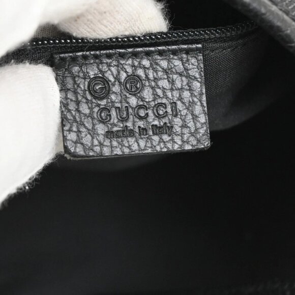 GUCCI GG Pattern Abbey Shoulder Bag Leather canvas Black SHW Italy 76KB625 - Picture 12 of 15